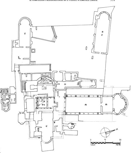 Pianta architettonica del complesso di Cimitile