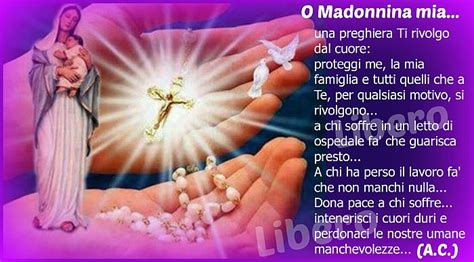 Immagine religiosa con la Madonna in preghiera
