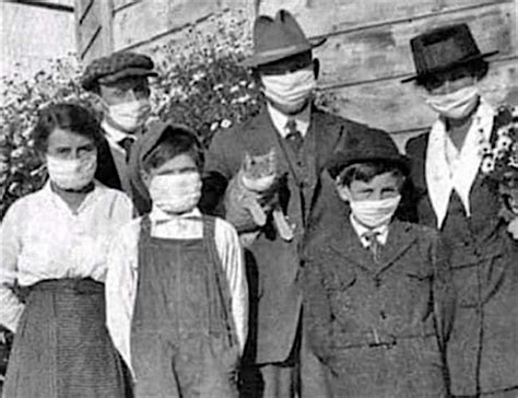 Una foto d'epoca o un'illustrazione della pandemia di Influenza Spagnola