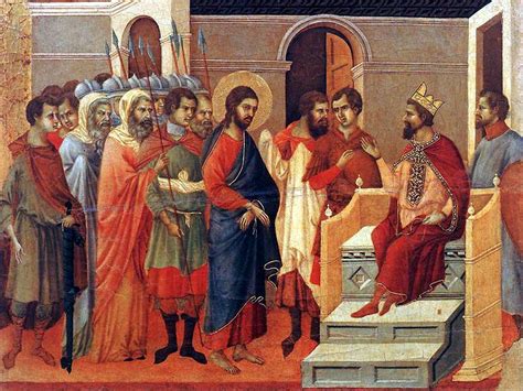 rappresentazione antica di Barabba e Gesù davanti a Ponzio Pilato