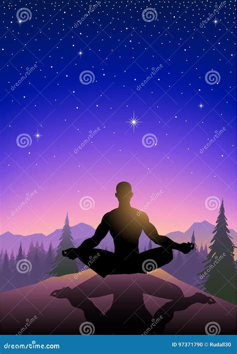 illustrazione di un uomo che medita con sfondo biblico