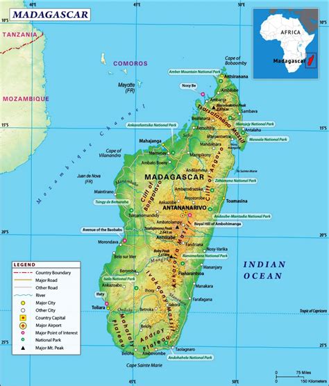 Mappa del Madagascar con indicazione delle principali zone missionarie e culturali