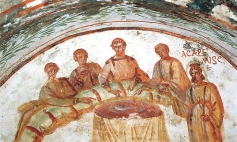 Tematica: raffigurazione dell'Ultima Cena o dei primi cristiani che 