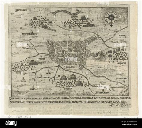 Mappa antica di Nazareth e dei villaggi circostanti