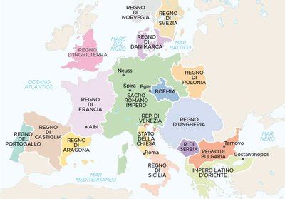 Mappa storica delle monarchie europee di tradizione cattolica nel XVII-XIX secolo
