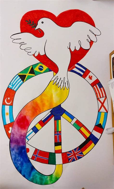 Illustrazione profetica della nascita del Principe della Pace con simboli di pace e giustizia