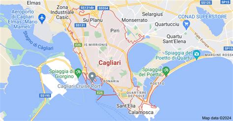 Mappa del quartiere Marina di Cagliari con indicazione dei punti chiave