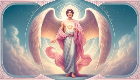 Rappresentazione artistica dell'Arcangelo Chamuel avvolto in luce rosa
