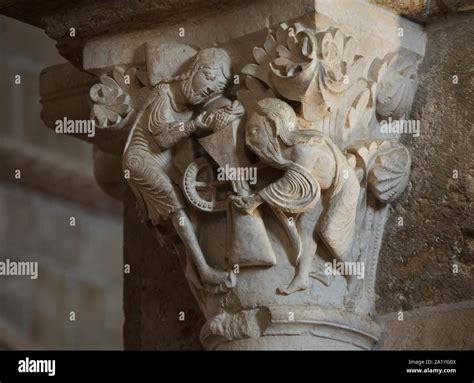 Sabrina Loberto, capitello istoriato, Mulino mistico, basilica S. Madeleine, Vezelay