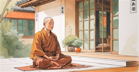 Monaco Zen in meditazione Zazen