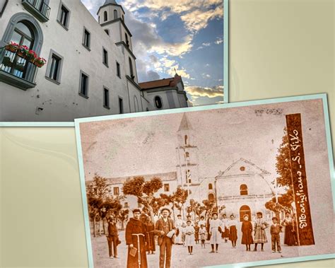 Vista esterna della chiesa conventuale antica con la tomba di Santa Faustina.