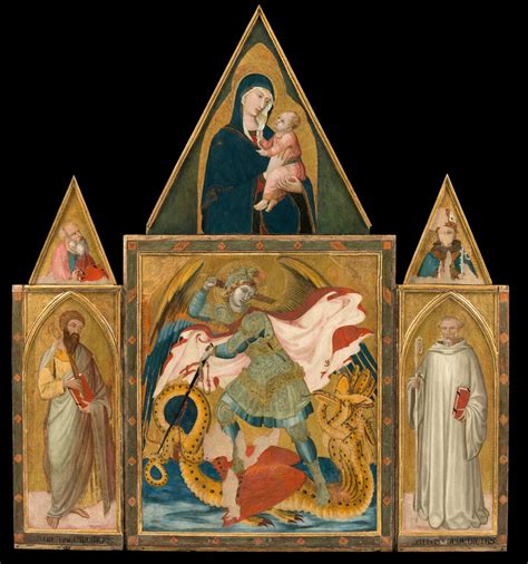 Polittico di Ambrogio Lorenzetti con San Michele Arcangelo