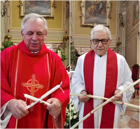 Ritratto di San Biagio con candele e pettine da cardatura