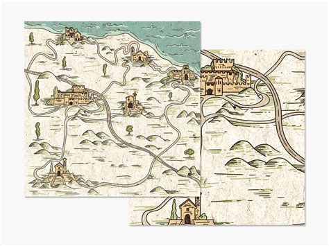 Antica mappa o illustrazione del borgo di Montemilone