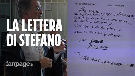 La lettera scritta da Stefano Cucchi poco prima della morte