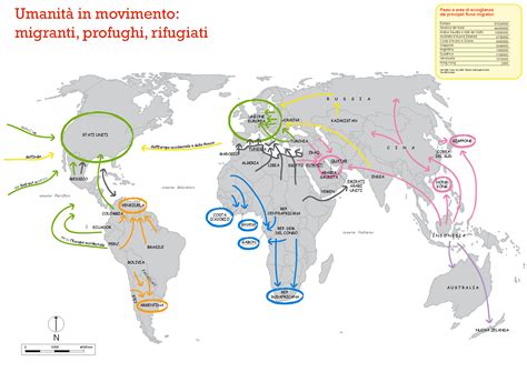 Infografica sulle migrazioni in Europa e le rotte principali