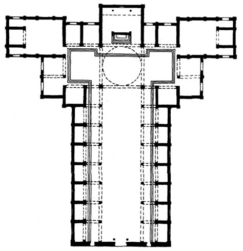 Pianta architettonica della Basilica di San Lorenzo