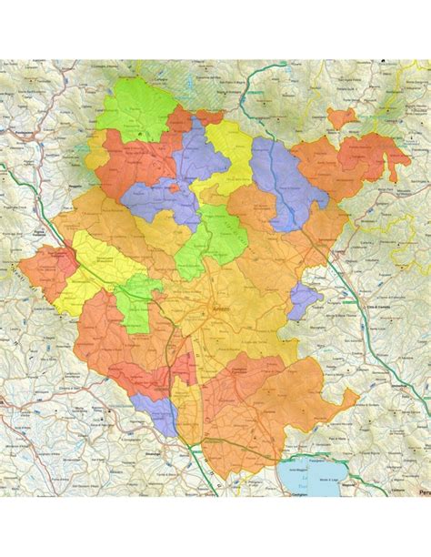 Mappa delle chiese evangeliche nella provincia di Arezzo
