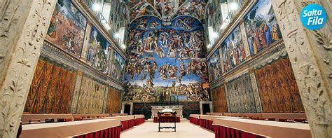 Veduta generale della Cappella Sistina all'interno dei Musei Vaticani