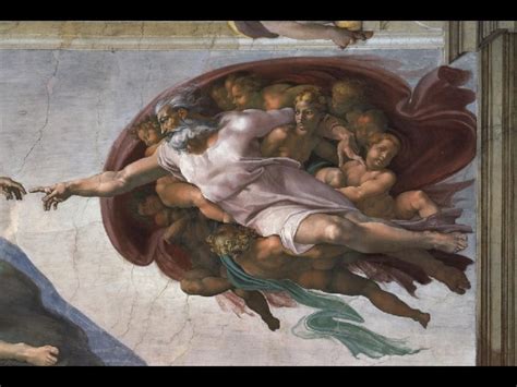 Dettaglio della Creazione di Adamo sulla volta della Cappella Sistina