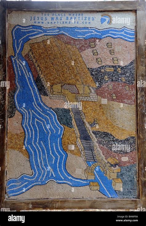 Mappa del sito del battesimo di Gesù e del fiume Giordano
