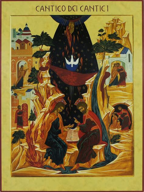 illustrazione del Cantico dei Cantici o di una coppia che cammina insieme nel deserto spirituale