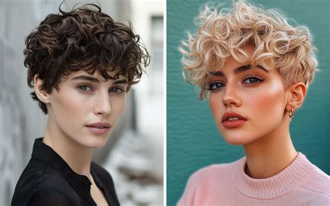 Esempi di acconciature per capelli ricci corti, con trecce e semiraccolti.