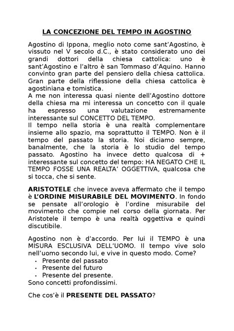 Infografica sulla concezione del tempo in Sant'Agostino