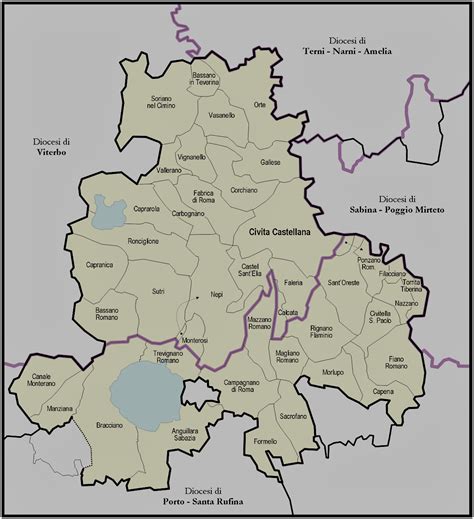 Mappa della Diocesi di Arezzo-Cortona-Sansepolcro