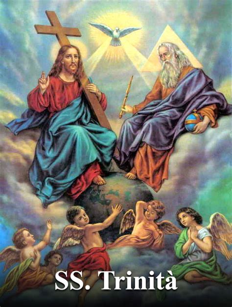 Rappresentazione artistica della Santissima Trinità (Padre, Figlio e Spirito Santo)