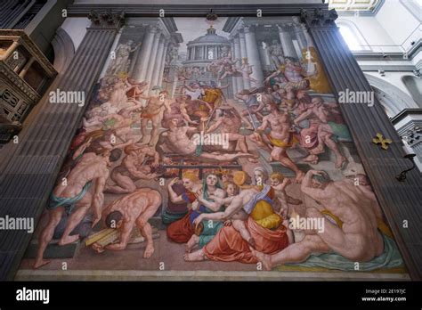 Affresco raffigurante San Villibrordo in atto di predicare