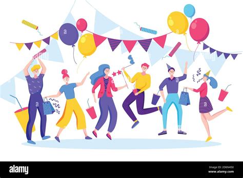 illustrazione umoristica con personaggi stilizzati che festeggiano un onomastico