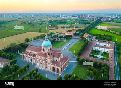 Foto aerea del Santuario di Santa Maria del Fonte a Caravaggio