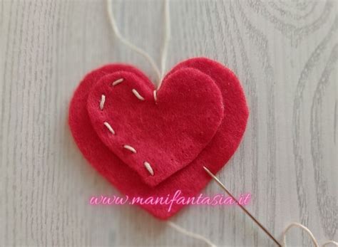 schema per tagliare un cuore di feltro