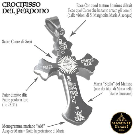 Dettaglio del Crocifisso del Perdono con simboli mariani