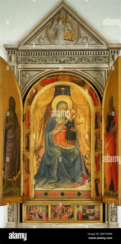 Tabernacolo a muro di San Marco a Firenze con l'affresco dell'Adorazione dei Magi