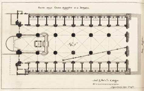 Schema della meridiana di San Petronio a Bologna