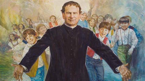 Disegno di Don Bosco che incontra i giovani per strada