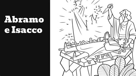 illustrazione di Abramo pronto a sacrificare Isacco e l'angelo che interviene