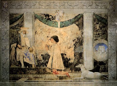 Affresco di Piero della Francesca, Sigismondo Pandolfo Malatesta in preghiera davanti a San Sigismondo