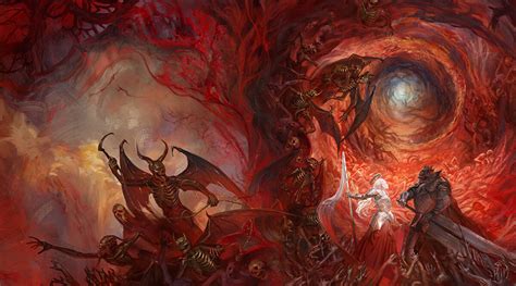 Rappresentazione artistica dell'Inferno o di figure demoniache