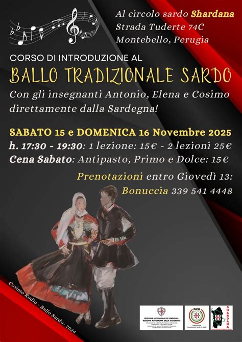 Illustrazione del ballo sardo tradizionale