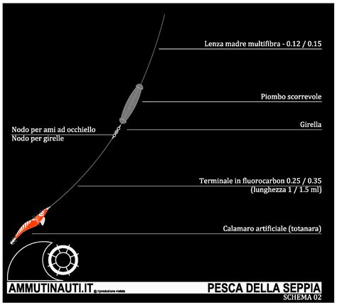 Schema tecnico del sistema di anellatura Micro-Guide su una canna da pesca