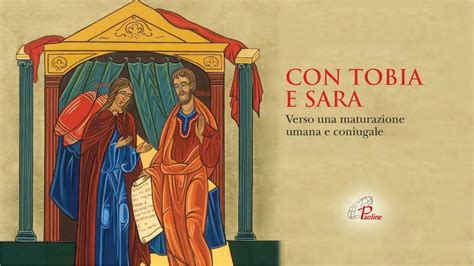 Illustrazione di Tobia e Sara in preghiera prima di dormire, in un'ambientazione biblica.