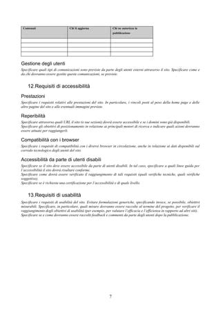 schematica rappresentazione dei requisiti di lunghezza per i diversi tipi di contributi