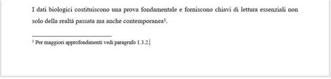 esempio di pagina con note a piè di pagina e riferimenti bibliografici correttamente formattati