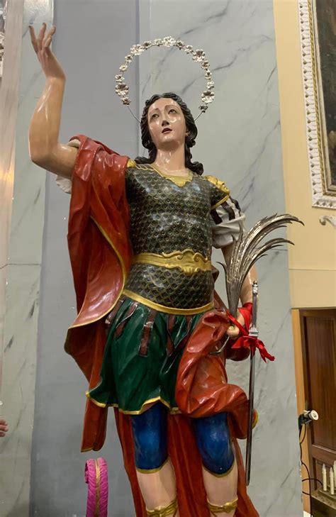 Vecchia pittura raffigurante Santa Marina che intercede per Polistena