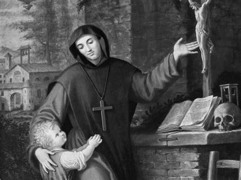 Illustrazione della cacciata di Santa Marina dal convento con il bambino