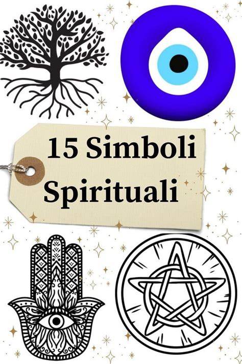 Infografica con esempi di simboli boho e spirituali