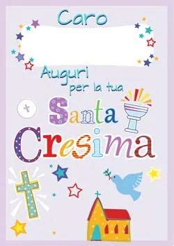 illustrazione di biglietti d'auguri colorati per la Cresima